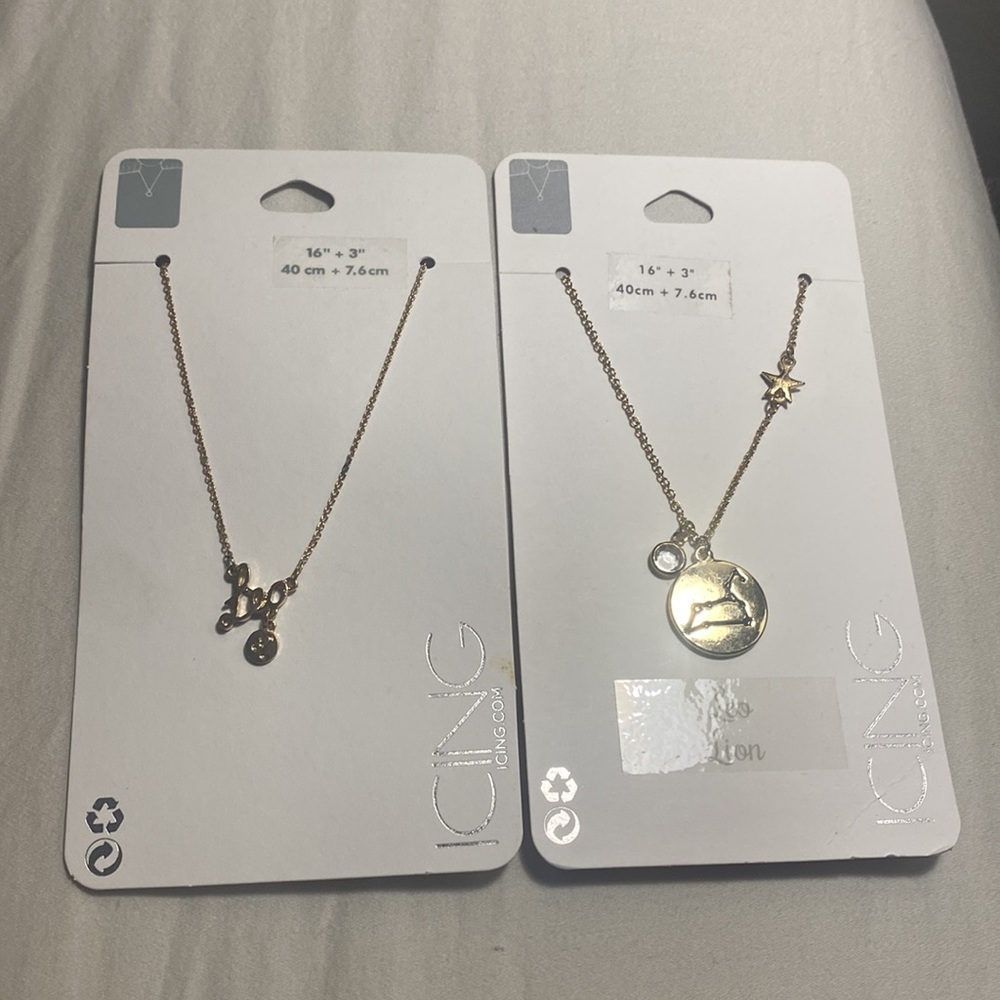 NWT ICING Leo Zodiac Sign Necklaces